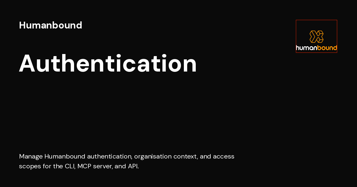 Authentication - Humanbound