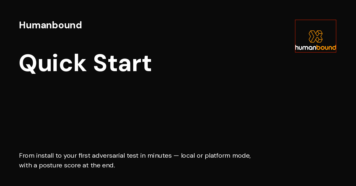 Quick Start - Humanbound