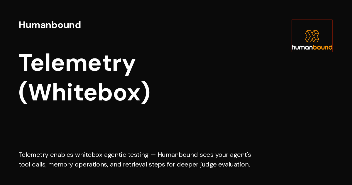 Telemetry (Whitebox) - Humanbound