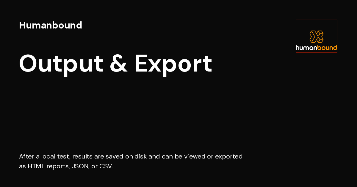Output & Export - Humanbound