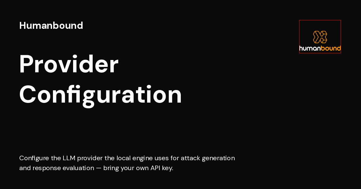 Provider Configuration - Humanbound