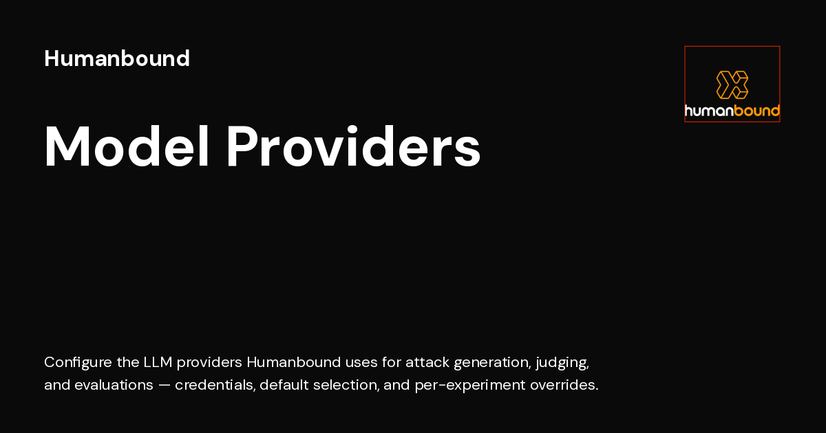 Model Providers - Humanbound